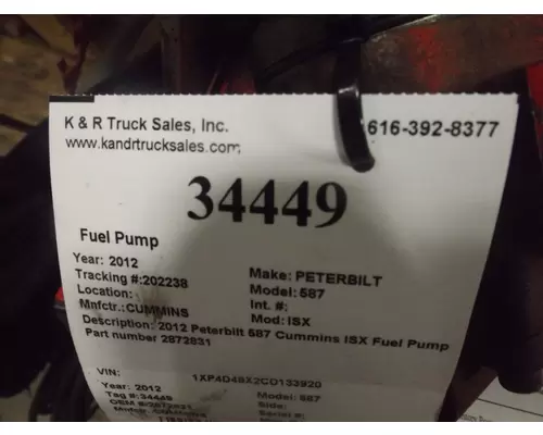 CUMMINS ISX Fuel Pump