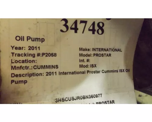 CUMMINS ISX Oil Pump