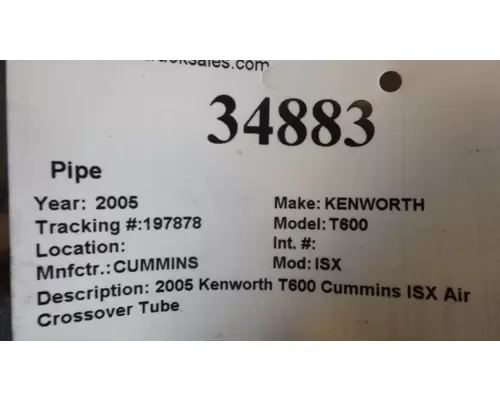 CUMMINS ISX Pipe 