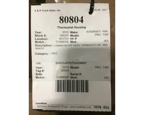 CUMMINS ISX Thermostat Housings