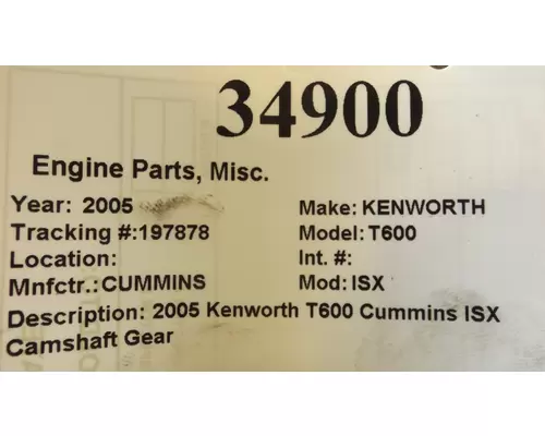 CUMMINS ISX Timing Gears