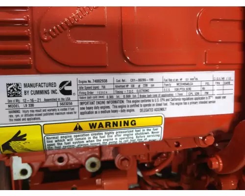 CUMMINS L9 5299 ENGINE ASSEMBLY