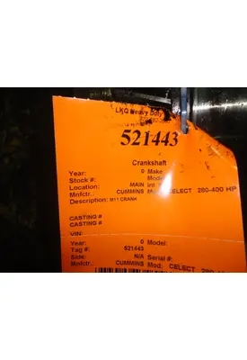 CUMMINS M11 CELECT   280-400 HP CRANKSHAFT
