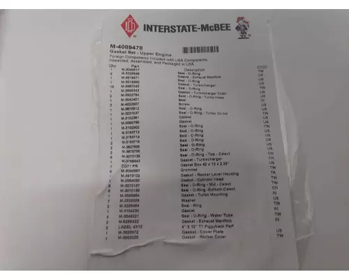 CUMMINS M11 Engine Parts, Misc.