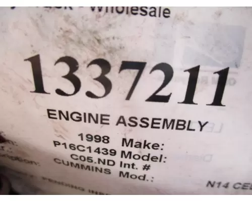 CUMMINS N14 CELECT+ 2027 ENGINE ASSEMBLY