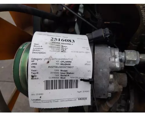 CUMMINS N14 CELECT+ 2591 ENGINE ASSEMBLY