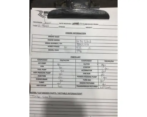 CUMMINS N14 CELECT+ Engine Assembly
