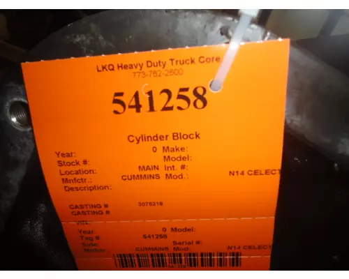 CUMMINS N14 CELECT   310-370 HP CYLINDER BLOCK