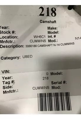 CUMMINS N14 CELECT Camshaft