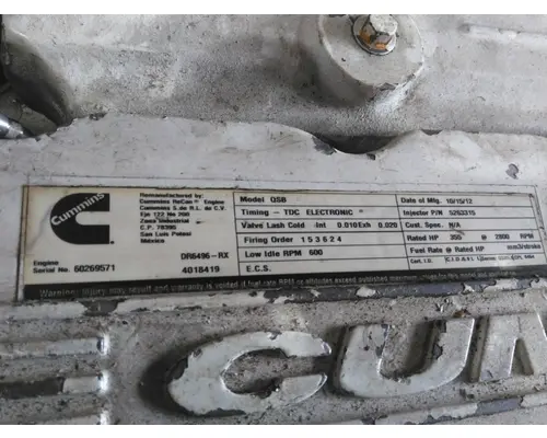 CUMMINS QSB CPL NA ENGINE ASSEMBLY