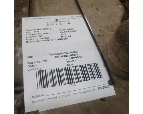 CUMMINS SMALL CAM Engine Assembly