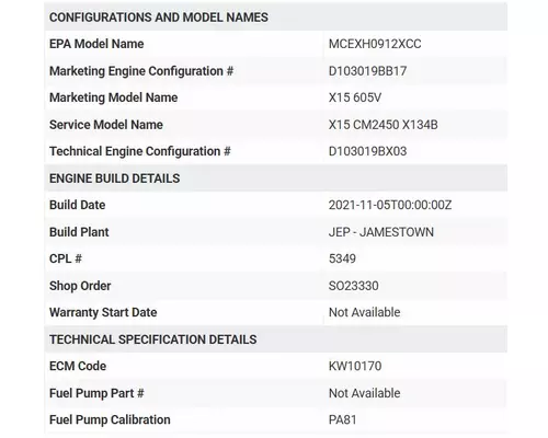 CUMMINS X-15 Electronic Engine Control Module