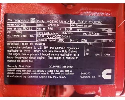 CUMMINS X12 Engine Assembly