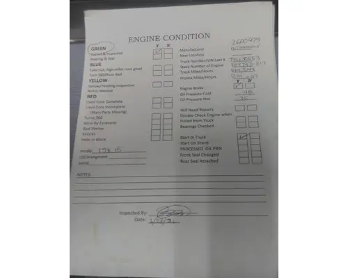 CUMMINS X15 4342 ENGINE ASSEMBLY