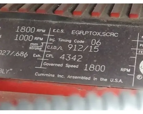 CUMMINS X15 4342 ENGINE ASSEMBLY