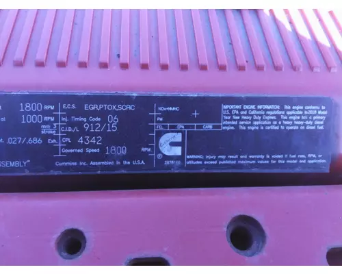 CUMMINS X15 4342 ENGINE ASSEMBLY