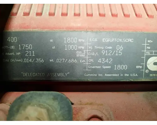CUMMINS X15 4342 ENGINE ASSEMBLY