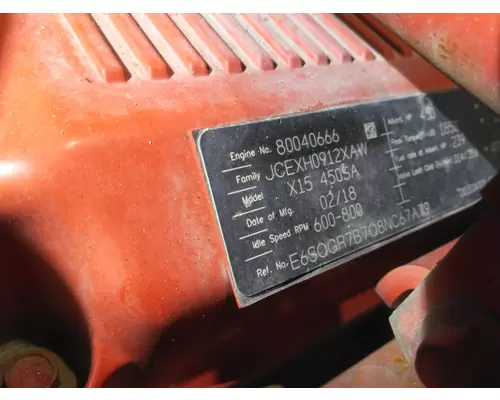 CUMMINS X15 4342 ENGINE ASSEMBLY