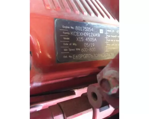 CUMMINS X15 4342 ENGINE ASSEMBLY