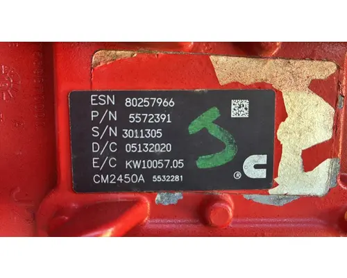 CUMMINS X15 5348 ENGINE ASSEMBLY