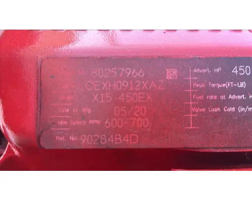 CUMMINS X15 5348 ENGINE ASSEMBLY