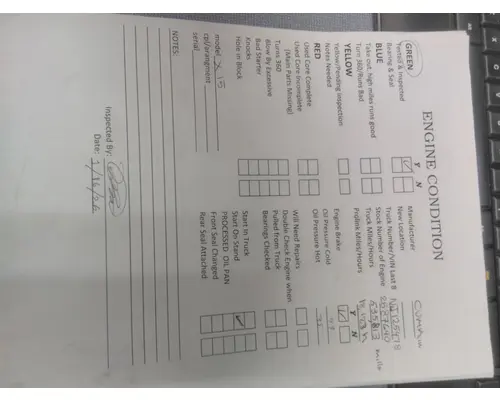 CUMMINS X15 5535 ENGINE ASSEMBLY