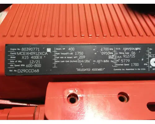 CUMMINS X15 5779 ENGINE ASSEMBLY