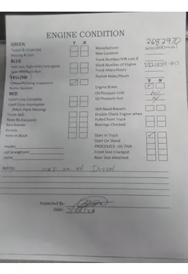 CUMMINS X15 5779 ENGINE ASSEMBLY
