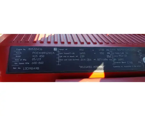 CUMMINS X15 5881 ENGINE ASSEMBLY