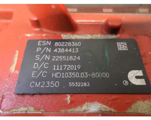 CUMMINS X15 EPA 17 ENGINE CONTROL MODULE (ECM) OEM# 4384413 in Wykoff ...