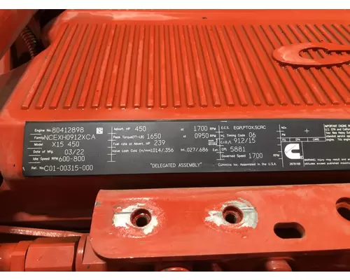 CUMMINS X15 Engine Assembly
