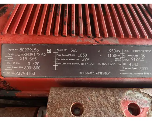 CUMMINS X15 Engine Assembly