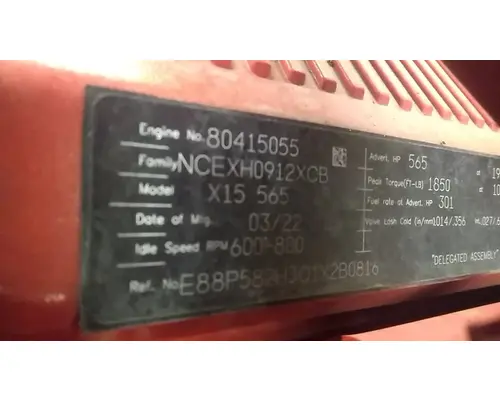 CUMMINS X15 Engine Assembly