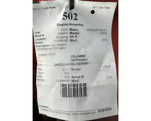 CUMMINS X15 Engine Assembly