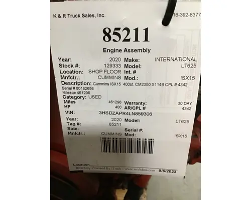 CUMMINS X15 Engine Assembly