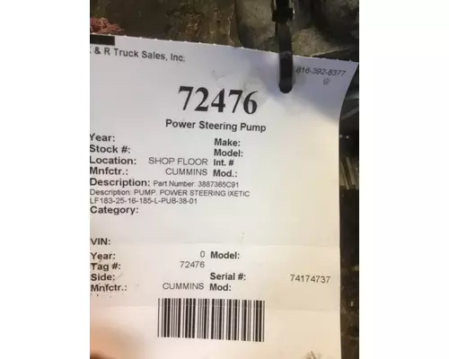 CUMMINS  Power Steering Pump