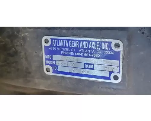 Capacity of Texas S23-170 Differential (Single or Rear)