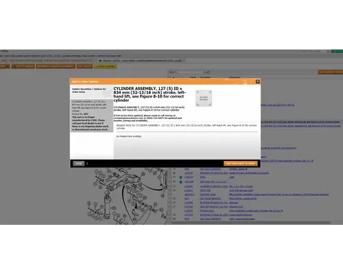 Case 621B Equip Hydraulic Cylinder