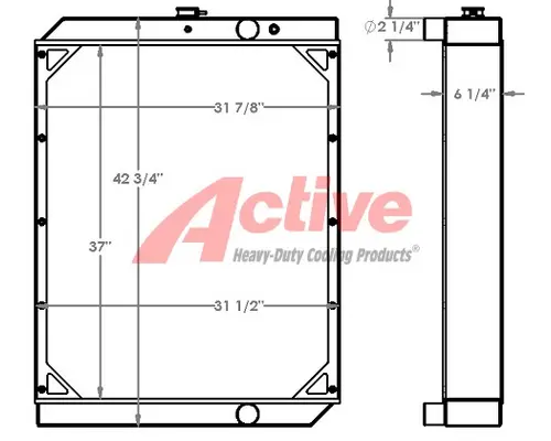 Case 821 Radiator