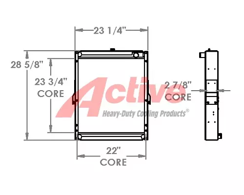 Case LB75 Backhoe Radiator