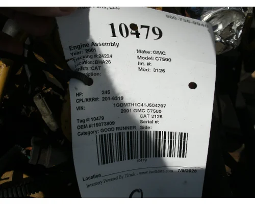Engine Assembly CAT 3126 Big 3 Truck Parts, LLC