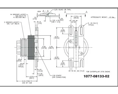 Fan Clutch CAT 3176-Kysor_1077-08133-02 Valley Heavy Equipment