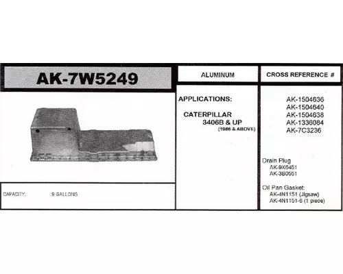 Oil Pan Cat 3406 River City Truck Parts Inc.