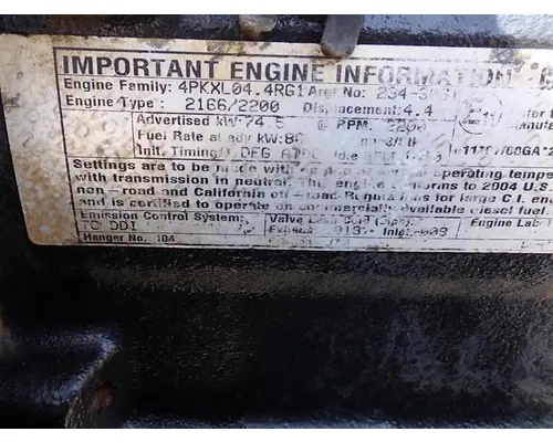 Caterpillar 3054C Engine Assembly