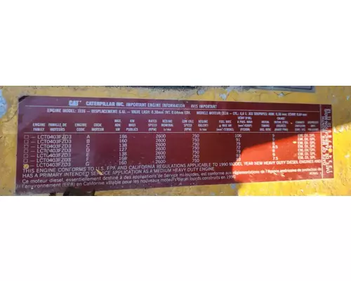 Caterpillar 3116 Engine Assembly