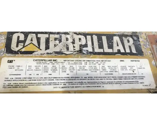 Caterpillar 3126 Engine Assembly