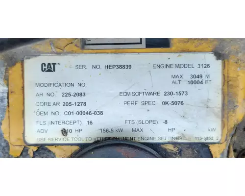 Caterpillar 3126 Engine Assembly