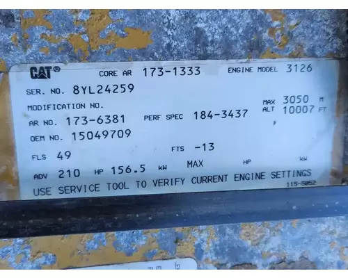 Caterpillar 3126 Engine Assembly
