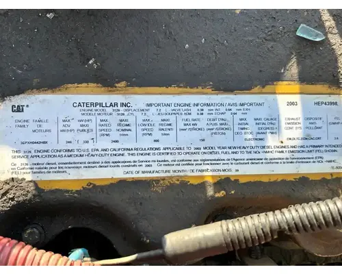 Caterpillar 3126 Engine Assembly