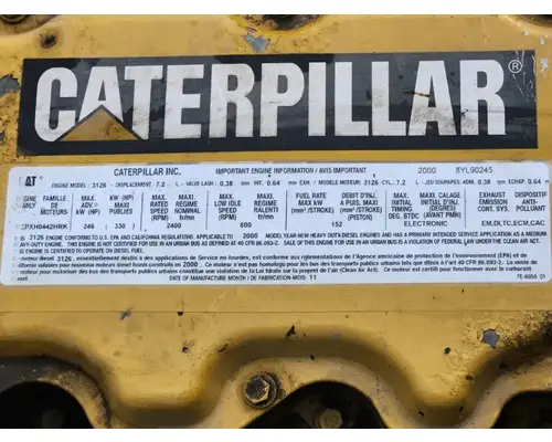 Caterpillar 3126 Engine Assembly